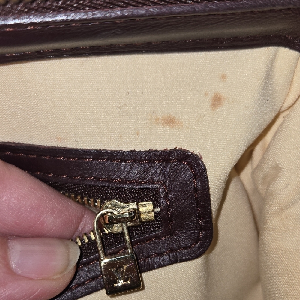 Louis Vuitton Burgandy and Red Monogram Shoulder Bag - Picture 10 of 15